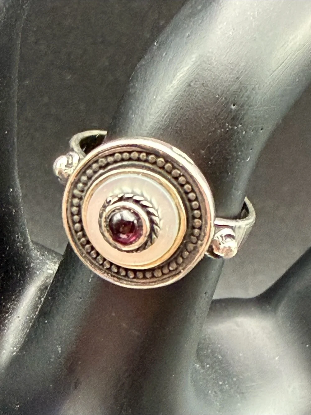 925 Sterling Silver Poison Ring #S77 Size 6.5 - 6.75